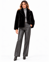 Maximilian 22" Sheared Mink Jacket with Notch Collar