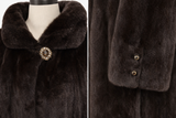 Archive & Vintage Black Mink Swing Coat with Wing Collar-36"
