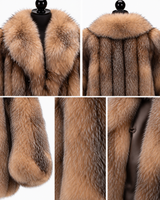 Archive & Vintage 29" Crystal dyed Fox Jacket with Shawl Collar