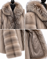 Archive & Vintage 24" Blue Iris Mink Jacket with Silver Fox Tuxedo