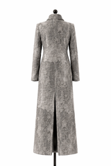 Archive & Vintage Famous High Fashion Designer Silver Swakara Lamb Coat -54"