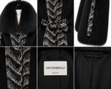 Archive & Vintage Finn Raccoon Coat with Patterned Front Panel-  Viktor & Rolf