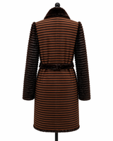 Archive & Vintage Reversible Mink & Suede Coat – Ribbed Mink / Horizontal Suede, 39"