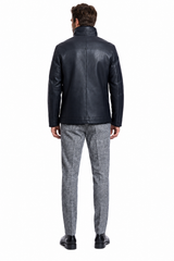 Men's Slim Fit Nappa Shearling Jacket-Maximilian