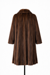 Archive & Vintage Brown Mink double breasted  full fit coat -37"