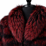 Archive & Vintage Red Dyed Silver Fox Tunic