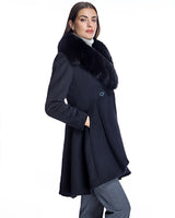 Woolblend Fit and Flare Coat-Maximilian