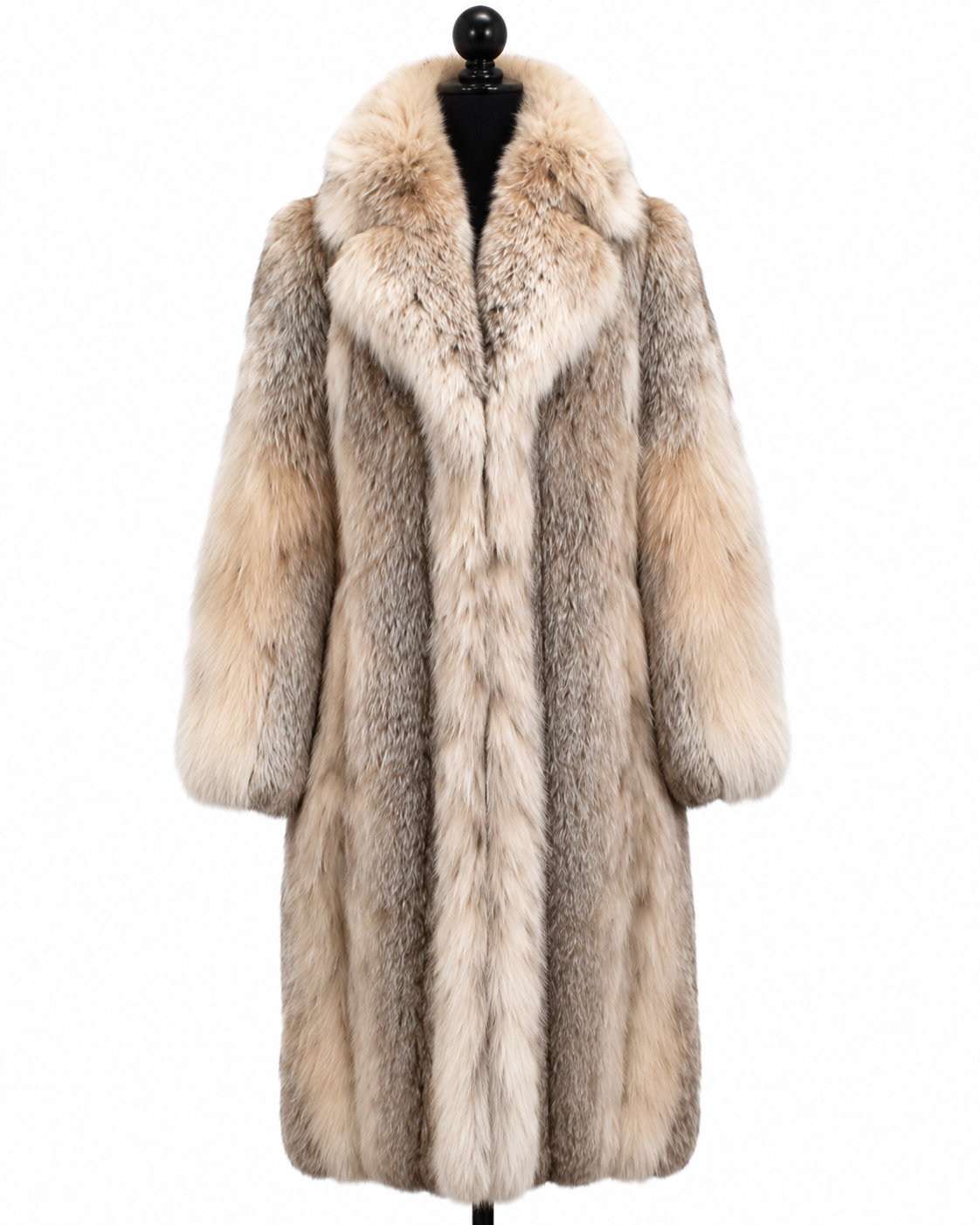Archive & Vintage 44" Canadian Lynx Fur Coat with Notch Collar