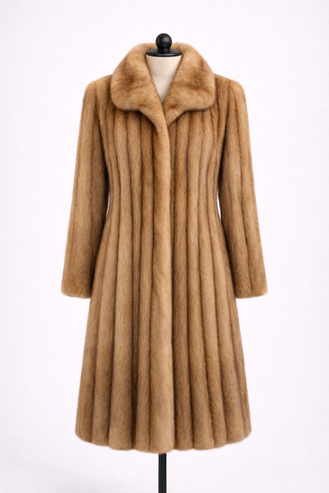 Archive & Vintage Honey Color Russian Sable Coat- 42"