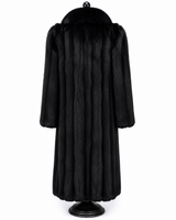 Archive & Vintage 52" Men's Black Dyed Fox Coat -