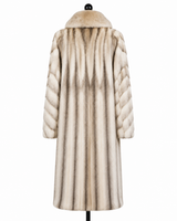 Archive & Vintage 50" Natural Black Cross Mink Coat