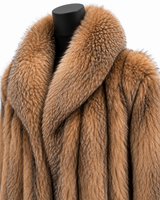 Archive & Vintage 37" Crystal Dyed Fox Coat with Shawl Collar