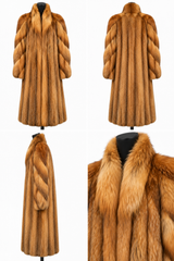 Archive & Vintage 50" Natural Gold Fox Coat