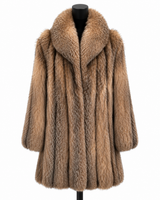 Archive & Vintage 37" Crystal Dyed Fox Coat with Shawl Collar