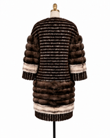 Archive & Vintage 39" Famous Designer Multimedia Collarless Coat