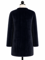 Archive & Vintage Navy Layered Mink Reversible to Rex Rabbit layer Collarless Jacket-  Maximilian