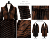 Archive & Vintage Reversible Mink & Suede Coat – Ribbed Mink / Horizontal Suede, 39"