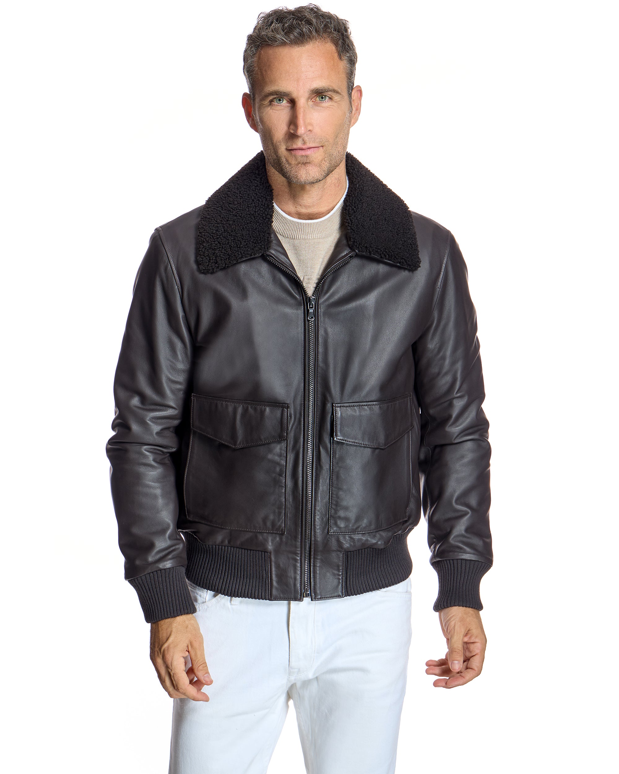 Men's Leather Jacket-Maximilian