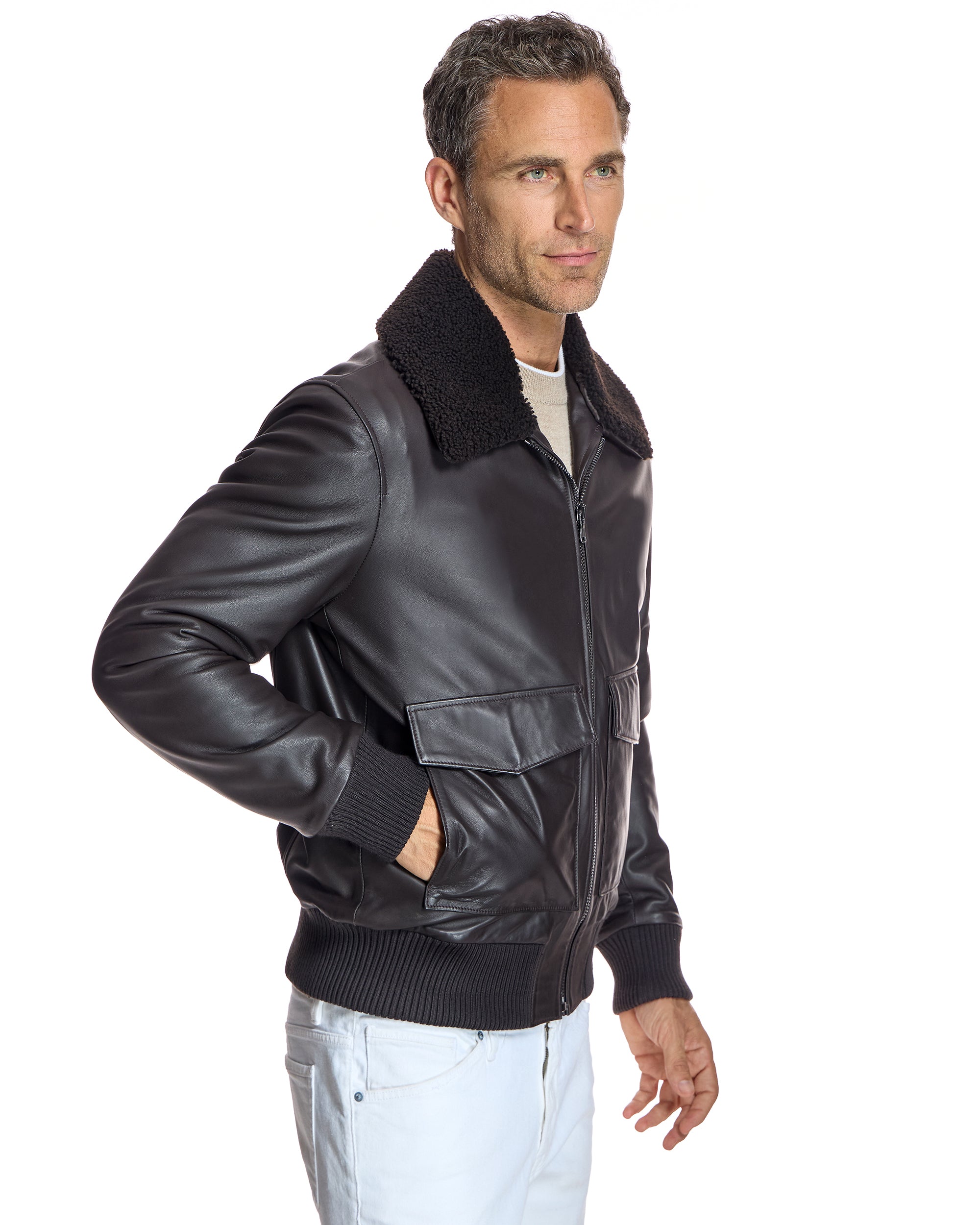 Men's Leather Jacket-Maximilian