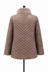 Archive & Vintage Silver Blue Mink Jacket, Chevron Body Reversible-30"