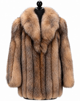 Archive & Vintage 29" Crystal dyed Fox Jacket with Shawl Collar