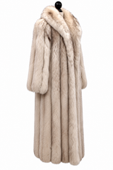 Archive & Vintage 46" Blue Fox Coat with Wing Collar