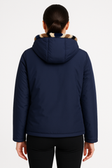 Reversible Dyed Mink Sections Hoodie Jacket