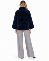 Maximilian 24" Navy Dyed Broadtail Swing Jacket