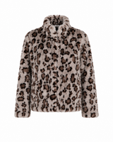 Maximilian 24" Sapphire Animal Print Dyed Mink Section Jacket
