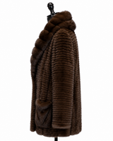 Archive & Vintage 30" Michael Kors Tip dyed Sable Sweater Jacket