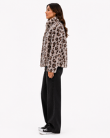 Maximilian 24" Sapphire Animal Print Dyed Mink Section Jacket