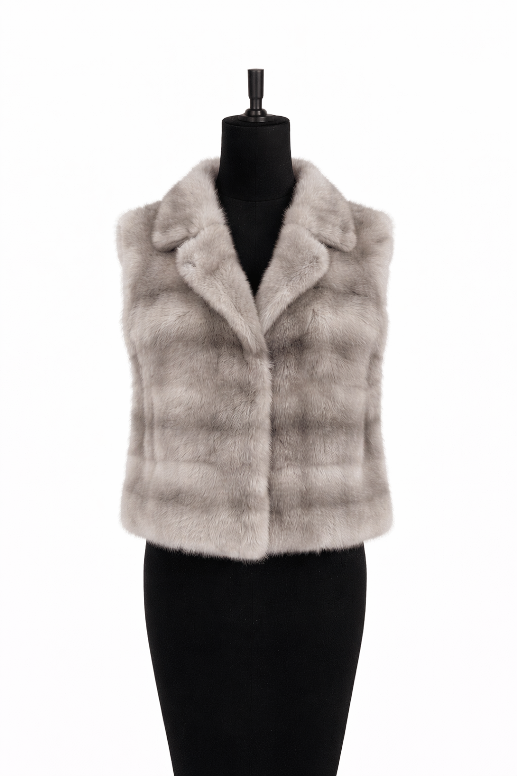 Archive & Vintage Silver Grey Mink Vest- 19"