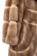 Archive & Vintage Caramel Mink coat with Sheared Mink Inserts- 32"