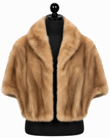 Archive & Vintage Pastel Mink Stole -17" Back/ 22"Front