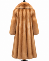 Archive & Vintage 49" Natural Red Fox Coat with Shawl Collar