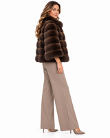 Maximilian 24" Natural Russian Sable Horizontal Bolero Jacket