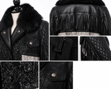 Archive & Vintage Wool Blend Jacket with Beaver Collar