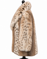 Archive & Vintage 29" Natural Lynx Jacket with Notch Collar