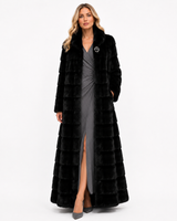 Maximilian One-of-a-Kind 54" BLACKGLAMA® Mink Coat, Horizontal Body