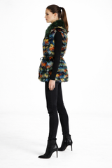 Multicolor Fox & Raccoon Fur Vest- 24"