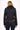 Navy Shearling Lamb Moto Jacket with Brown Toscana Trim- 19"