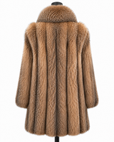 Archive & Vintage 37" Crystal Dyed Fox Coat with Shawl Collar