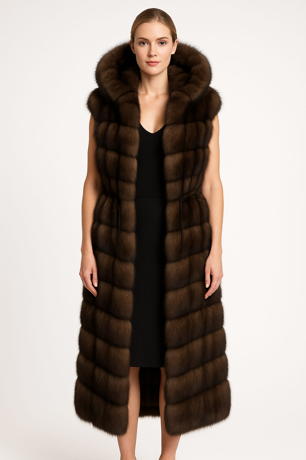 Hooded Russian Sable Vest