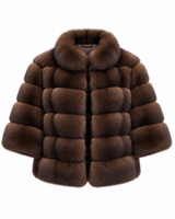 Maximilian 24" Natural Russian Sable Horizontal Bolero Jacket