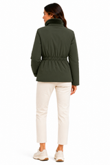 Dark Green Horizontal Reversible Mink Jacket -25"