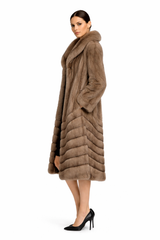 Maximilian 49" Tortora Dyed Russian Sable Coat - One of a Kind