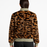 Dyed Mink Reversible Baseball Jacket