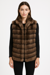 TIP DYED BARGUZINE SABLE  VEST