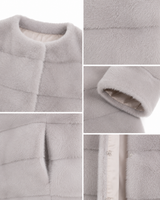Light Grey Dyed Mink Horizontal Mink Coat- 39" Long