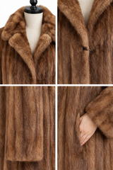 Archive & Vintage Mink Coat with Notch Collar-42"